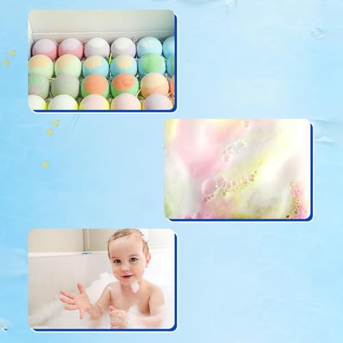 Boules de bain pour enfants avec animaux : coffret spa de 24 pièces naturelles