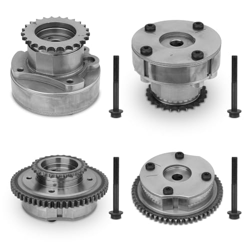 Intake & Exhaust Timing Camshaft Sprocket Cam Phaser VVT Gear with Bolts Compatible with Ford F150 Explorer Edge Transit Taurus Lincoln MKX 3.3L 3.5L 3.7L V6 Replace# AT4Z-6C525-B AT4Z-6256-B