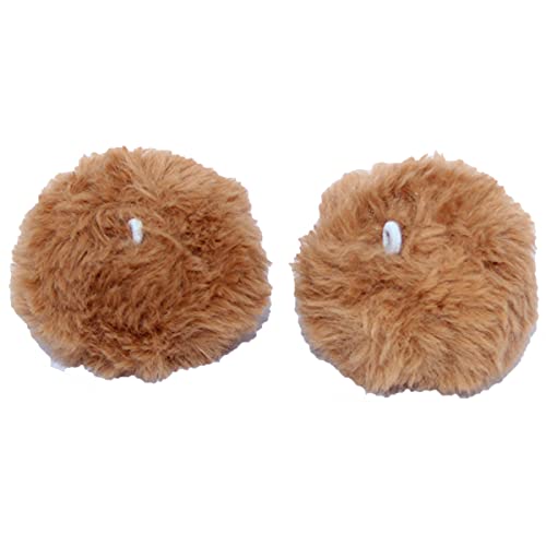 MDXONE 2'' Small Soft Pompoms (Pair) with Elastics to go on The Winter 2022 Balaclavas with Buttons (Sold Separately)