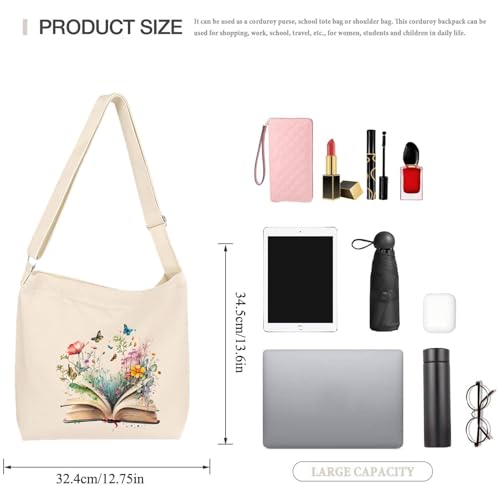 Image of Lify Women's Retro Large Size Canvas Shoulder Bag Hobo Crossbody Handbag Casual Tote - 1 Piece