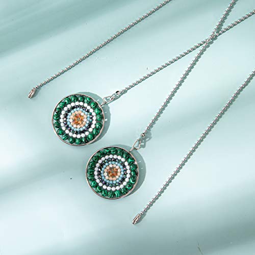 Image of LONGSHENG Mandala Beads Tree of Life Fan Pull Chain Fan Light Replacement Extender Pull Chain, Pack of 2
