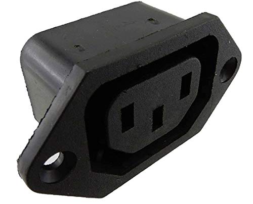 daier Kaltgeräte Steckverbinder Buchse C-13, IEC 60320 Kaltgeräte Buchse 250V 10A, Löt oder Steckanschluß 4,8mm Cover