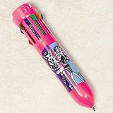 Freaky Fab Monster High Birthday Party 10 Color Retractable Ball Pen Favour (1 Piece), Hot Pink, 3 3/4