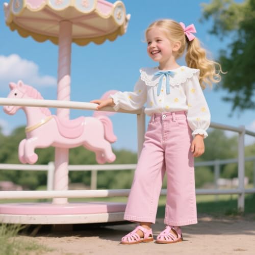 Otter MOMO Little Girls Closed Toe Cute Flat shoes Preppy Style Summer Sandals4