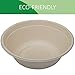 ZenCo Bagasse Eco Bowl - 50 Pack 40oz (5 Cups) Extra Large Beige Disposable Natural Sugarcane Heat Resistant Eco Friendly Paper Alternative Bowls (50 Count, 40oz)