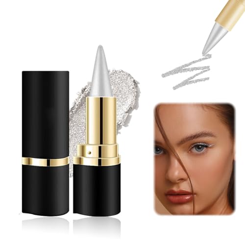 Wonjean 2 Piezas Delineador Ojos, Delineador de Ojos Mate de Secado Rápido Delineador de Ojos Waterproof Sensitive Fine Liner a Prueba Eyeliner Marrón de Larga Duración Lapiz Ojos Marron(Plata)