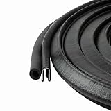Trim Seal with Side Bulb | PVC Plastic Trim with EPDM Rubber Bulb Seal – Fits 1/16” Edge, 3/8” Bulb Seal Diameterr (20 Feet)