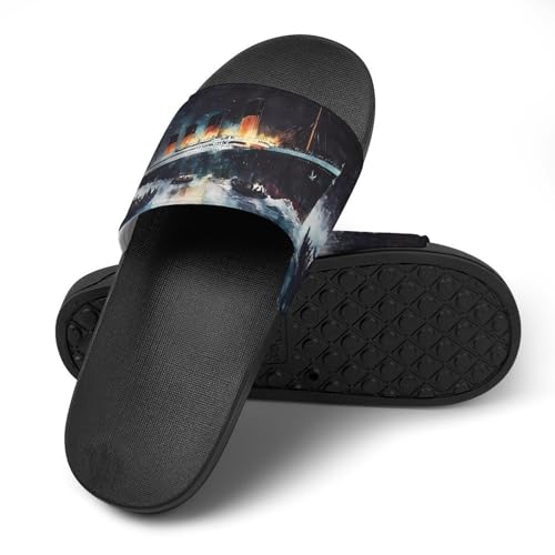 The Sinking of The Titanic Ship Men's Bathroom Slippers Shower Indoor Home Beach Outdoor Shoes for Women4
