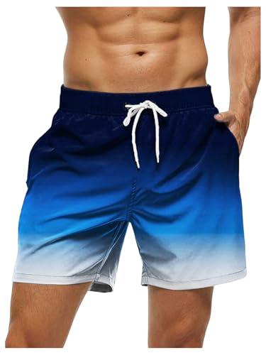SweatyRocks Men's Swim Trunks Quick Dry Beach Shorts with Pockets and Mesh Lining4