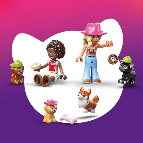 Image of LEGO Friends Dog Treats Bakery - Building Toy Playset with 2 Minidolls and 4 Toy Dogs - 42677
