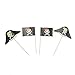 Pirate Cake Cupcake Toppers Food Picks for Party Decorations Set of 20 by GOCROWN