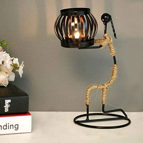 Image of LIFEHAXTORE Iron Candle Holder | Handmade Figurines | Home Decor Accessories (Multicolor, Pack of 1)