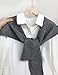 Zontroldy Women's Fashion Sweater Knitted Knotted Shawl Wraps Cape Tops Blouses(0221-Gray-OneSize)