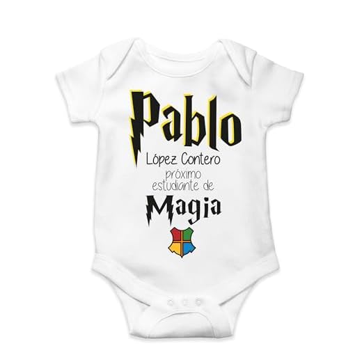 Body Bebé Personalizado Mago Magia Regalo Friki Original Nacimiento