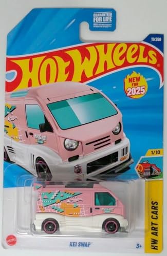 Vehículo Hot Wheels Kei Swap Die-Cast 1:64 rosa miniatura 1