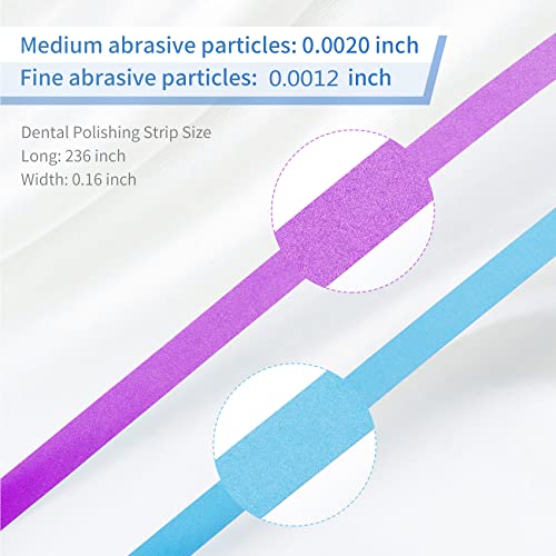 Dental Polishing Strips, Teeth Abrasive & Finishing Strips 4Mm X 6M, Inter-Dental Oral Care Cleaning Tool - Sanding Grinding Whitening Teeth (Blue) - 12 Months Warranty #TOP3