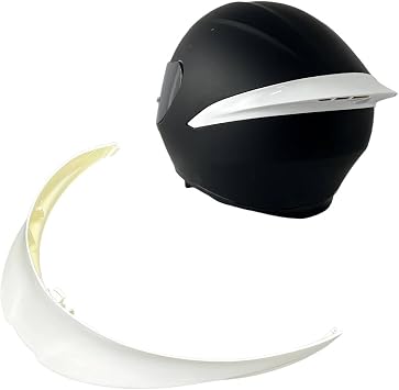 K1 Helmet Replacement Rear Spoiler Compatible with AGV K1 S, Motorcycle Helmet Tail Wind Deflector, One Size Bright White