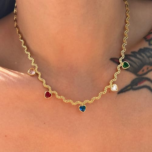 Collier en relief torsadé de haute qualité avec finition or précieux - 5