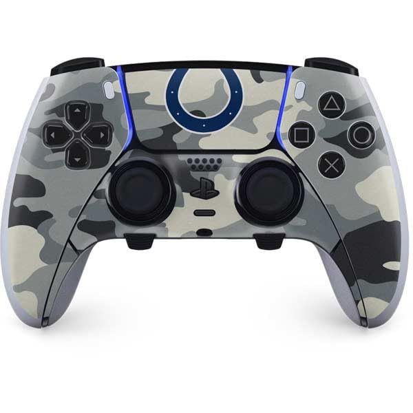 Skinit Decal Gaming Skin Compatible with PS5 DualSense Edge Pro Controller - Officially Licensed NFL Indianapolis Colts Camo Design