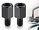 Lhbwhiz 2 Stück spiegeladapter Set,M10 auf M8 Linksgewinde/Rechtsgewinde,Motorrad Spiegel Adapter,Motorroller Rückspiegel Schrauben,für Moped Roller(Schwarz)