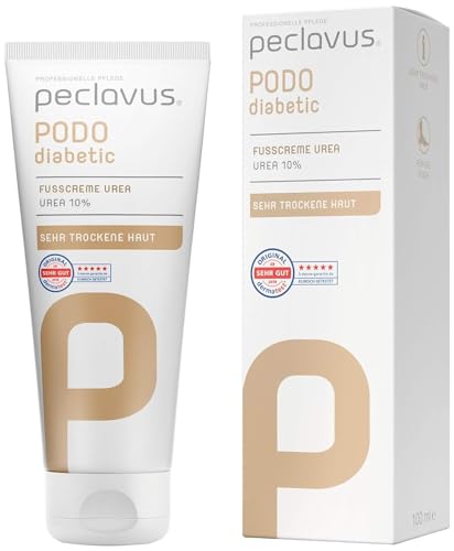 Peclavus Crema de pies Pododiabetic Urea 10%, cuidado de los pies, ayuda inmediata para la piel seca