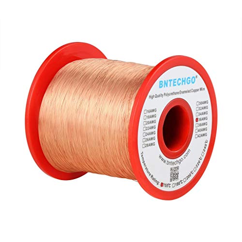 BNTECHGO 36 AWG Magnet Wire - Enameled Copper Wire - Enameled Magnet Winding Wire - 1.0 lb - 0.0049