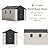 Patiowell 8 x 12 FT Plastic Outdoor Storage Shed with Floor, Resin Shed with Window and Lockable Door for Garden, Backyard, Tool Storage Use, Easy to Install in Beige (Kick-it Shed)