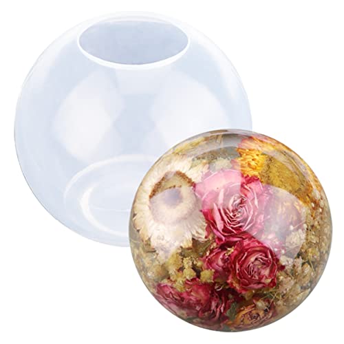 4inch Large Sphere Resin Mold Silicone One-piece Design 3D Round Ball Silicone Molds for Resin Art Epoxy Resin Candle Wax Soap Bath Bomb Cement Plaster