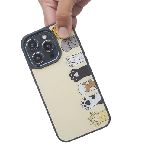 Image of PEEPERLY Back Cover Case for iPhone 13 Pro Max Scratch Resistant Anti-Slip TPU Shockproof Protective Durable Meow Tastic Cat Illustration Case for Girls & Women(Pattern1)
