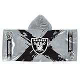 Northwest Las Vegas Raiders NFL Cross Out Youth Hooded Micro Fiber Towel 22 x 51 Inches