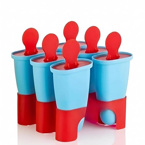 Image of BPA Free Ice Lolly and Kulfi Maker Set of 8 Reusable Popsicle Moulds Food Grade Plastic Ice Cream Popsicle Maker for Home Kitchen Multicolor (Mixed)