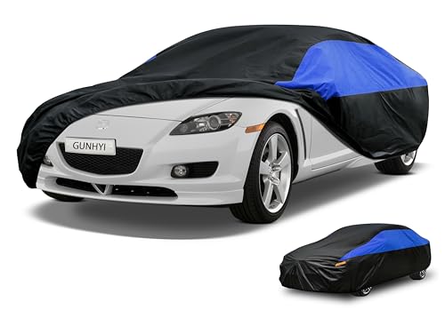 Image of GUNHYI Mazda Car Cover Custom Fit Mazda RX8 RX-8 Waterproof All Weather, Lightweight Full Car Cover Outdoor Sun UV Rain Dust Snow Wind Protection.