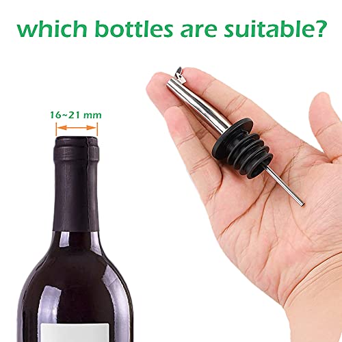 Lahviuu Fles Pourers,6 stuks RVS Speed Pourer met scharnierende Flip Top Cap,Freeflow Pourers Liquor Pourer,voor wijn… - Image 7
