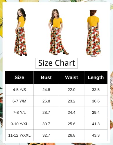 Yoklass Maxi Dress For Little Girls Purple Tie Dye Summer Long Dresses For Pre Teen Girl Size 11-12 #TOP4