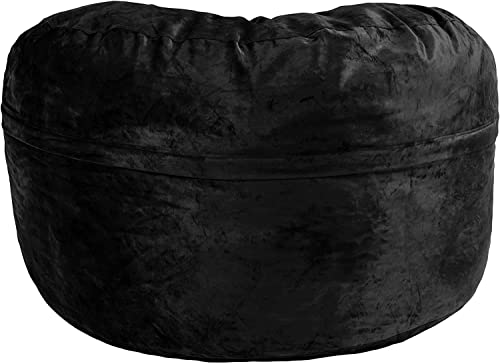 Amazon Basics Memory Foam Filled Bean Bag Chair With Microfiber Cover - 5', Black #TOP2