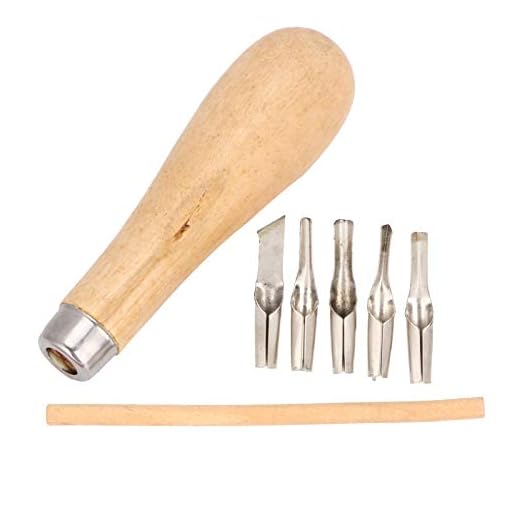 Cortador de Linóleo Herramienta de Corte de Linóleo 5 en 1 Juego de 5 Cuchillas Adecuado para Cortar e Imprimir Alfombras Sellos de Goma Tallados de Bricolaje