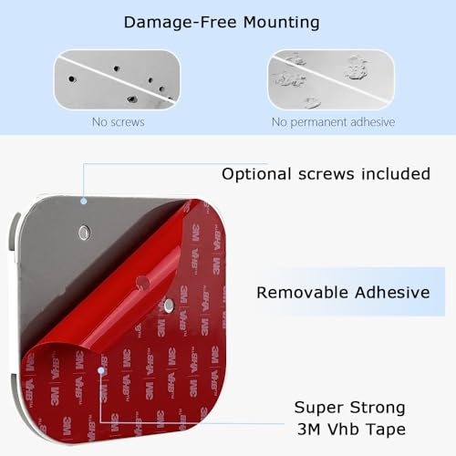 Image of Drill Free Wall Mount Compatible with Samsung Freestyle Projector Ceiling Mount, Freestyle 2 Accessories Steel Wall Mount Shelf (White)