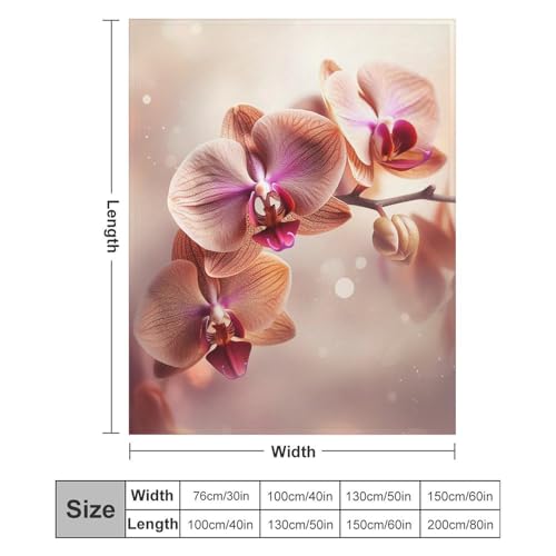 Couverture douce orchidée haut de gamme plaid chaud décoratif