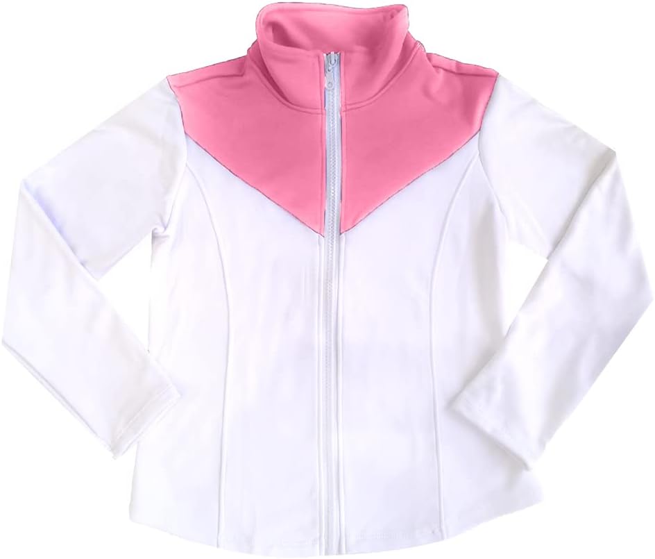 LIUHUO Girls Ice Skating Jackets Women Boys Training Figure Skating Tops Costs Fleece