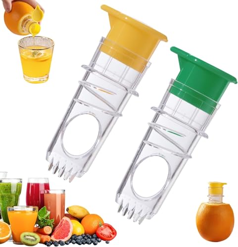 La Mejor Lista de Exprimidores manuales más recomendados. 50 Mini Exprimidor de Limón, 2PCS Exprimidor Manual de Limones, Exprimidor Portátil con Filtro y Recipiente de Zumo, Exprimidor de Cítricos con Tapón de Rosca para Limones,...