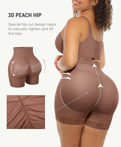 Image of FeelinGirl Tummy Control Shapewear Butt Lifting Faja Shorts Body Shaper