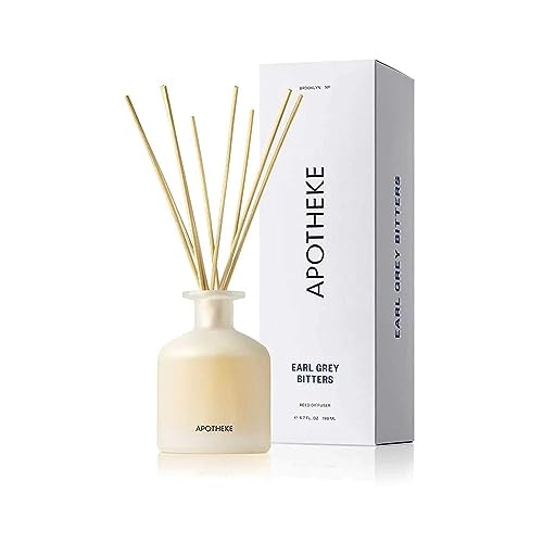Apotheke Luxury Scented Reed Diffuser for Home, Earl Grey Bitters