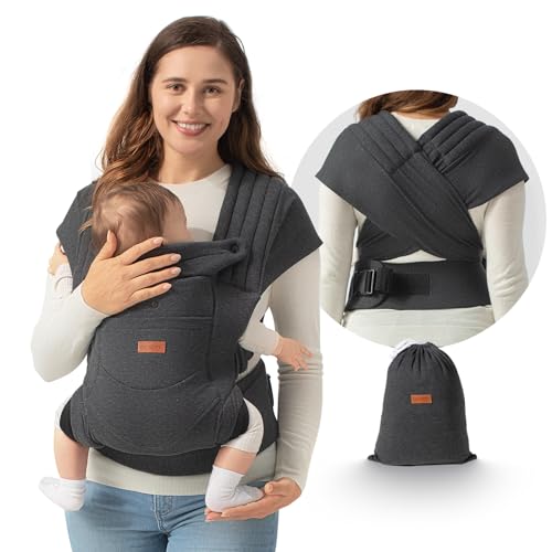 besrey Porte Bebe, Echarpe de portage bebe, Porte Bébé,Porte bebe Physiologique et Ergonomique Sans nœuds et Facile à porter, Position M