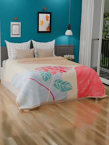 Image of Signature Aadhira Luxuriously Super Soft Double Ply Faux Mink Blanket - Heavyweight 4.5kg for Ultimate Winter Warmth 220x240CM 4.5Kg (Blossom Drift)