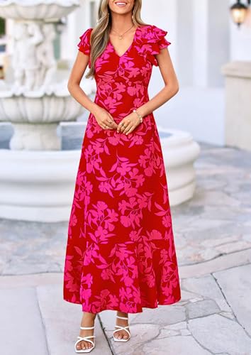 Image of PRETTYGARDEN Womens Summer Boho Floral Maxi Dress