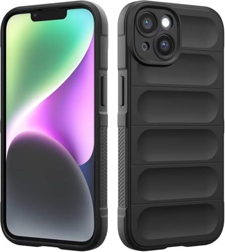 BEENTRYS Silicona Líquida Funda para Honor Magic4 Pro Funda,Diseño de Bolsa de Aire Anticaída Suave TPU Cover Case Ultradelgada Antigolpes Carcasa para Teléfono-Negro