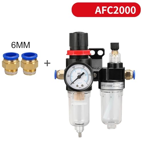 Filtro regulador AFR2000 + AL2000 G1/4 con separador de agua y aceite para compresor de aire 6mm 3