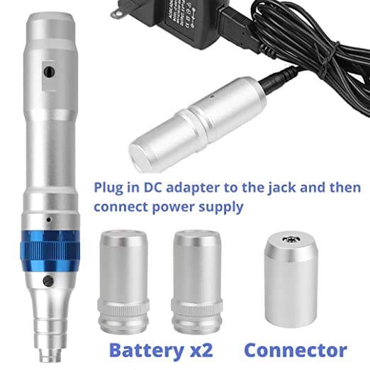 Image of Kostech Derma Pen Ultima A6 Microneedle Derma Pen Electric Wireless Professional Skincare Kit with (2PCS) Cartridges - 12 Pin