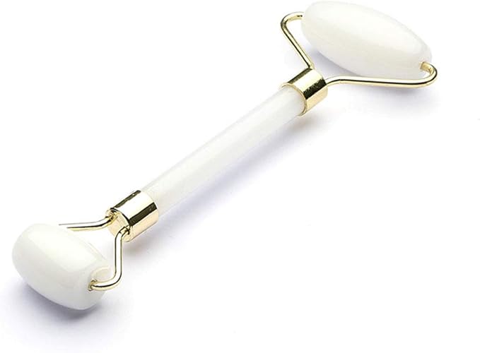 Jmung Jade Rouleau Pour Visage Masseur Marbre Blanc Naturel Pierre De Jade Rouleau De Massage Cou Corps Et Yeux Anti Vieillissement Et Serrer L Outil De Soin De Peau Amazon Fr Hygiene Et Sante