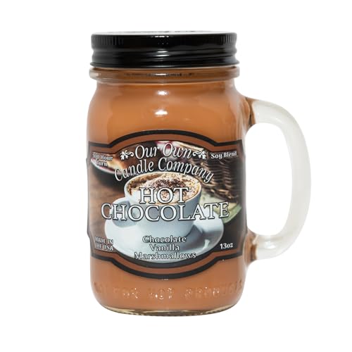 Our Own Candle Company Hot Chocolate Scented Mason Jar Candle 100 Hour Burn Time 13 Ounces